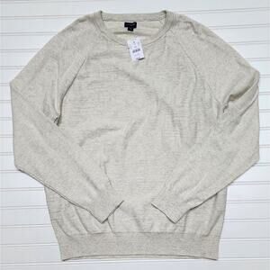 NWT J. Crew Men's Raglan Budded Crewneck Sweater